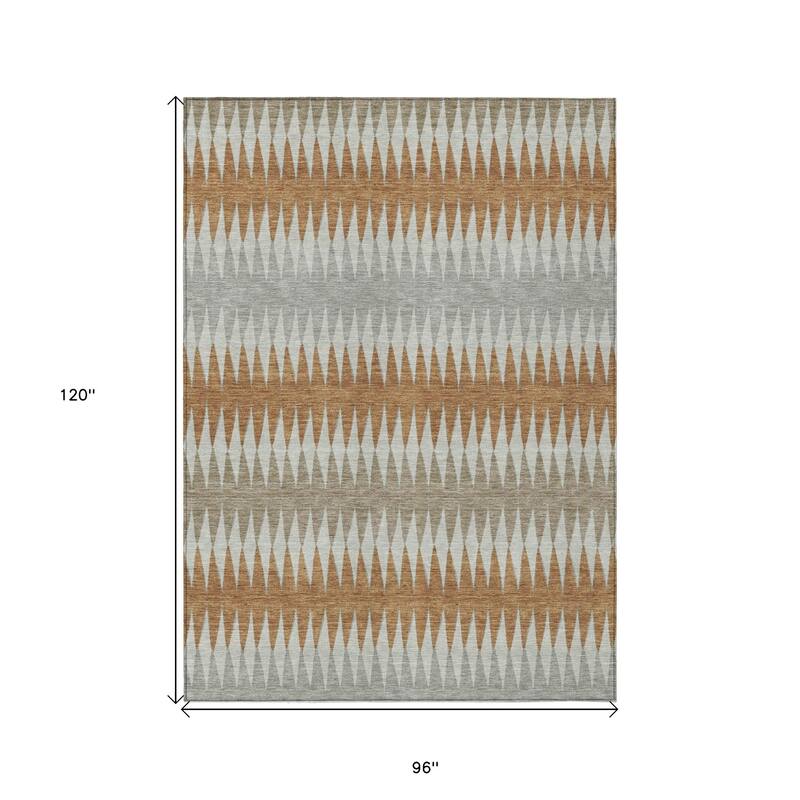 HomeRoots Striped Transitional Rectangle Outdoor Rug