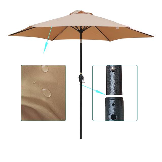 9FT Umbrella outdoor Brown