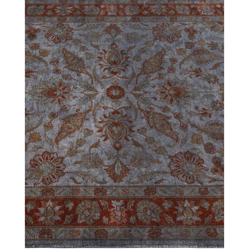 Overton Hand Knotted Wool Vintage Inspired Modern Contemporary Overdyed Gray Area Rug - 3' 1" x 5' 3"