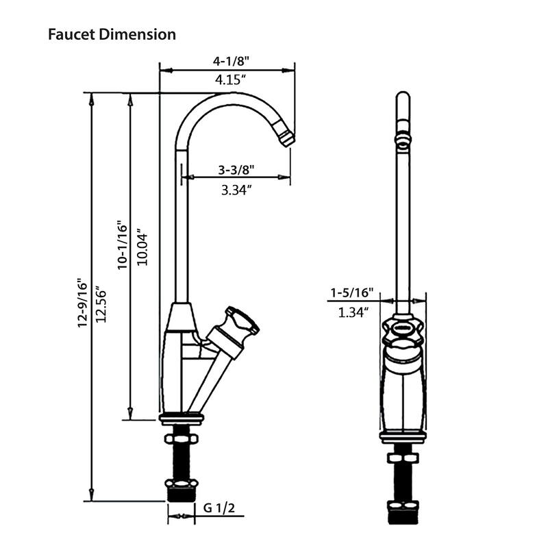 DORNBERG Kitchen Bar Sink Drinking Water Faucet, Water Filtration Faucet