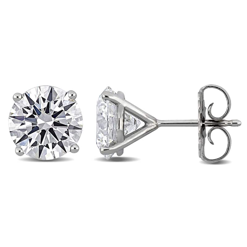 4ct TW Lab-Grown Diamond Stud Earrings in 14K White Gold