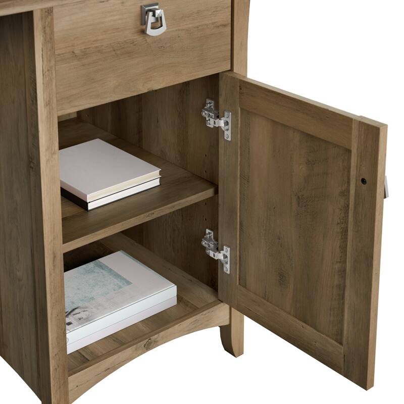 Bush Furniture Salinas Small Computer Desk with Storage Hutch