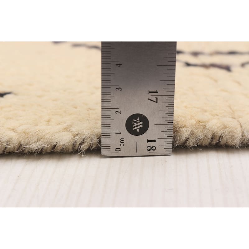 ECARPETGALLERY Hand-knotted Pak Finest Marrakesh Cream Wool Rug - 7'11 x 10'2