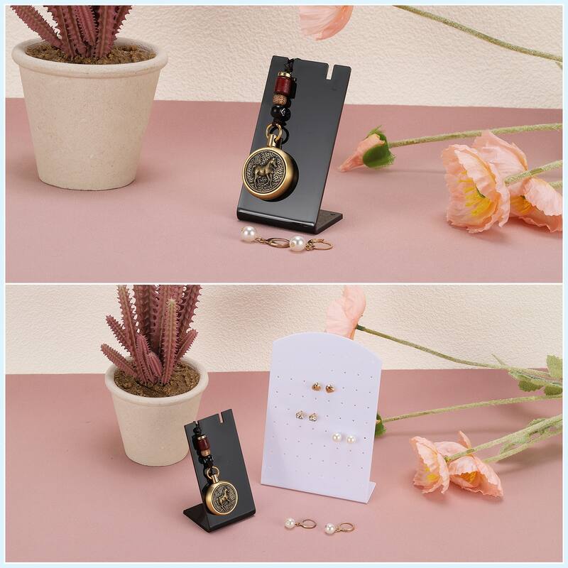 2pcs Earring Display Stand,Acrylic Earring Holder L Rack