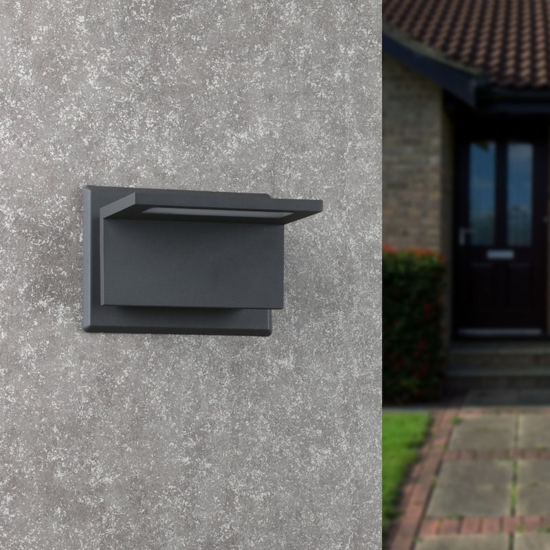Outdoor LED Wall Sconce for Porch Front Door - grey