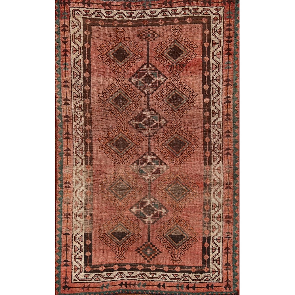Lori Persian Antique Area Rug Handmade Wool Carpet - 3'11"x 6'11"