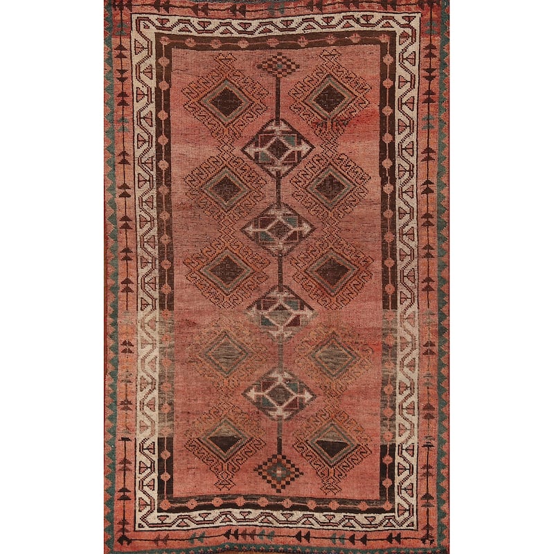 Lori Persian Antique Area Rug Handmade Wool Carpet - 3'11"x 6'11"