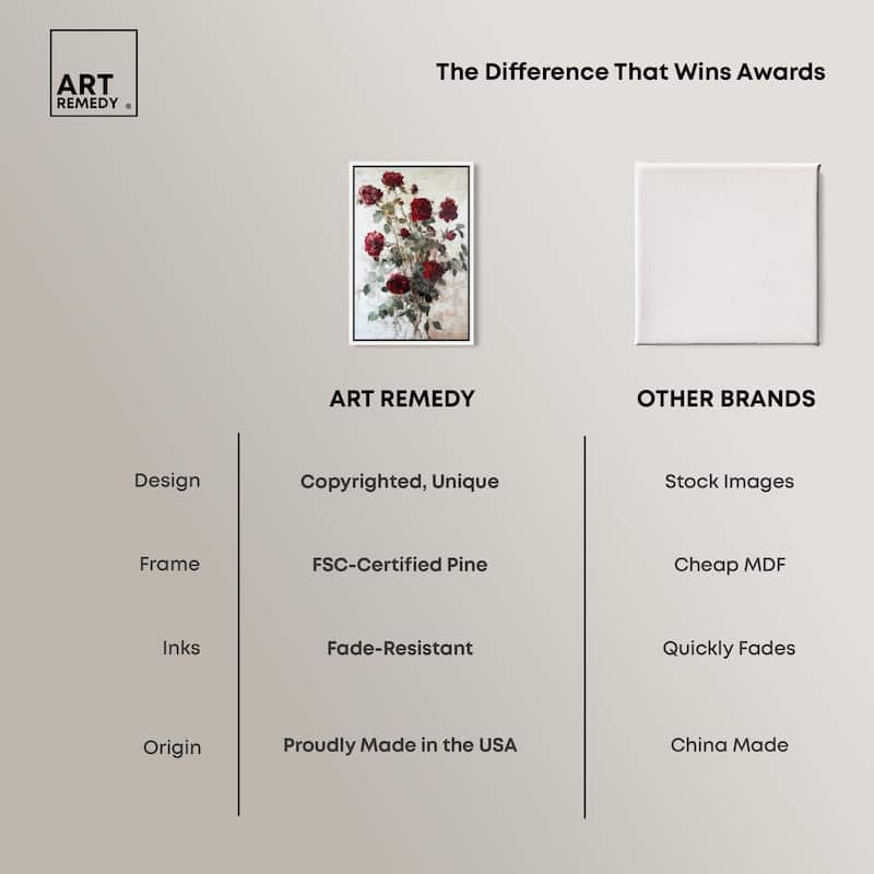 Velvet Vermilion I Canvas by Art Remedy