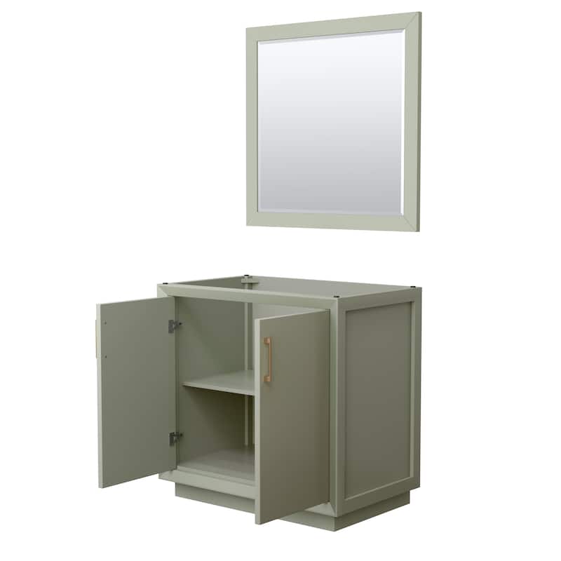 Strada 36-Inch Single Vanity Cabinet, 34-Inch Mirror