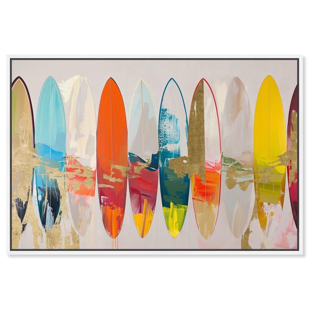 Surfboard Horizons II Canvas by Art Remedy