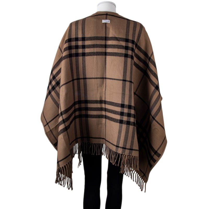 Burberry Giant Check Reversible Wool Cape