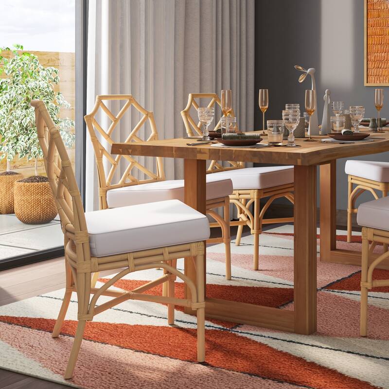 NPD Furniture Kara Rattan Dining Side Chair (Set of 2)