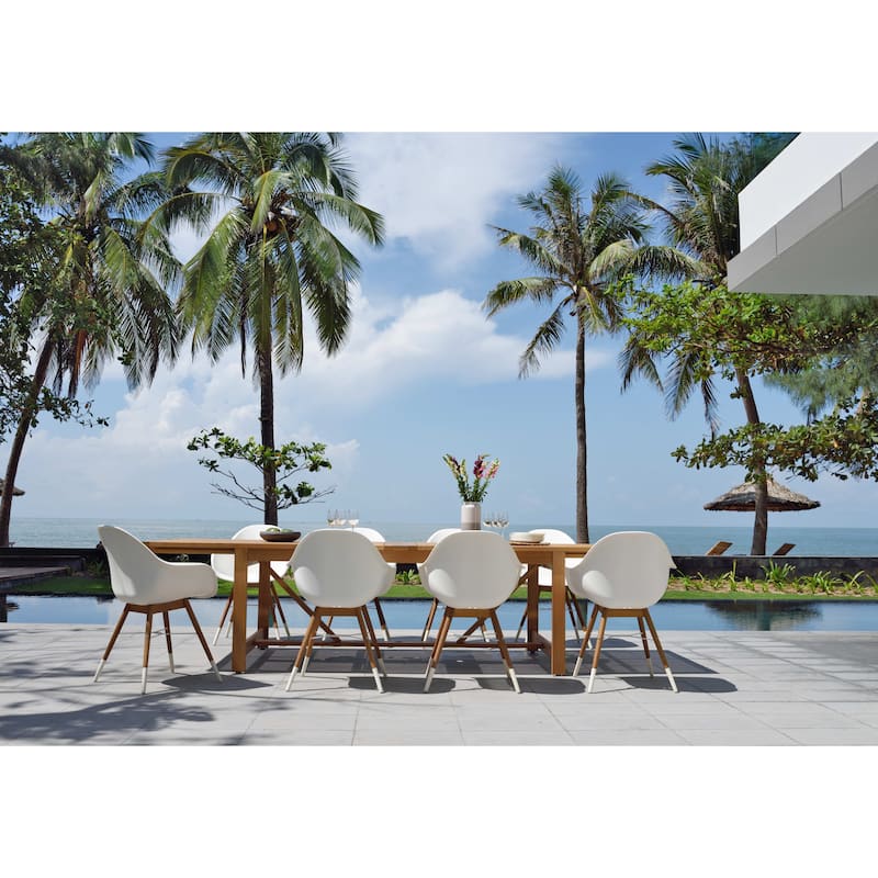 LifestyleGarden 9pc Teak Finish Outdoor Patio Dining Set - 9 Piece