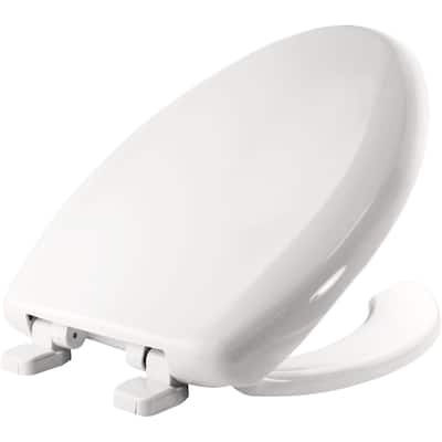 Bemis Elongated Commercial Plastic Open Front Toilet Seat with