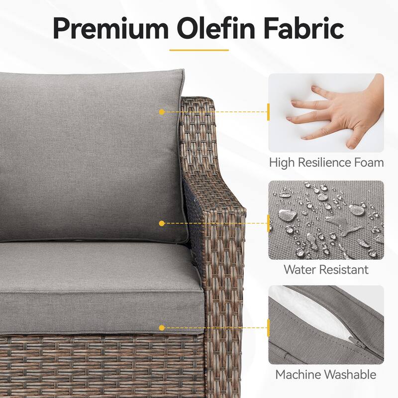 Wicker Outdoor Swivel Rocker Patio Chairs