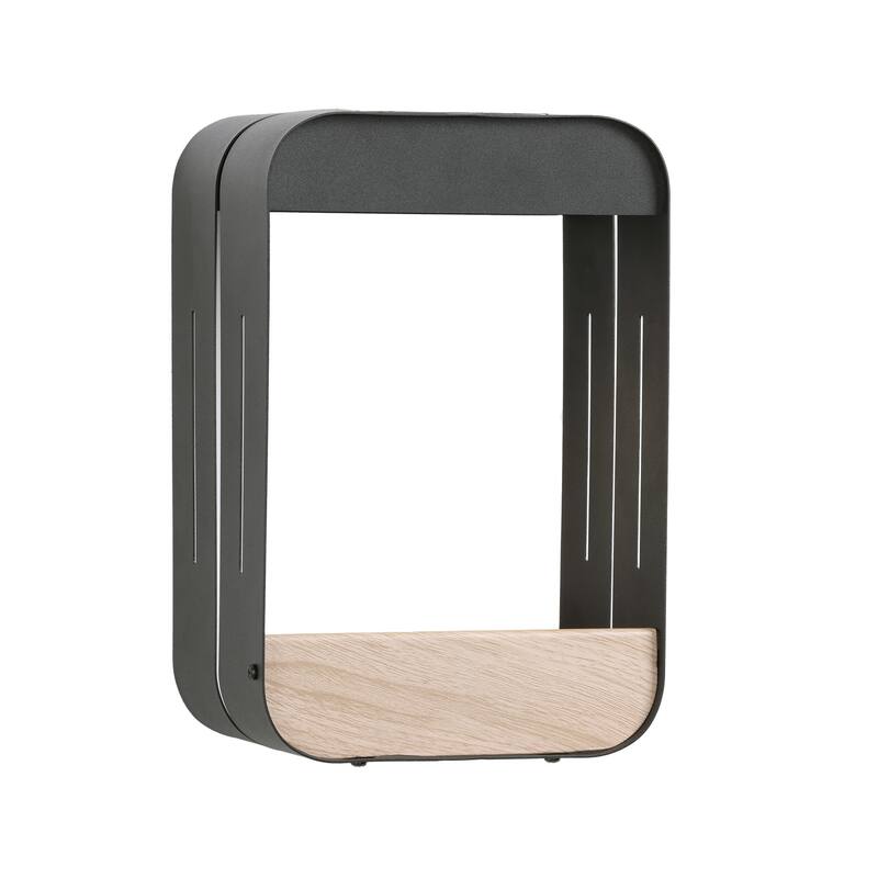 Modern Solar Rectangle Frame Integrated LED Sensor Outdoor Wall Light