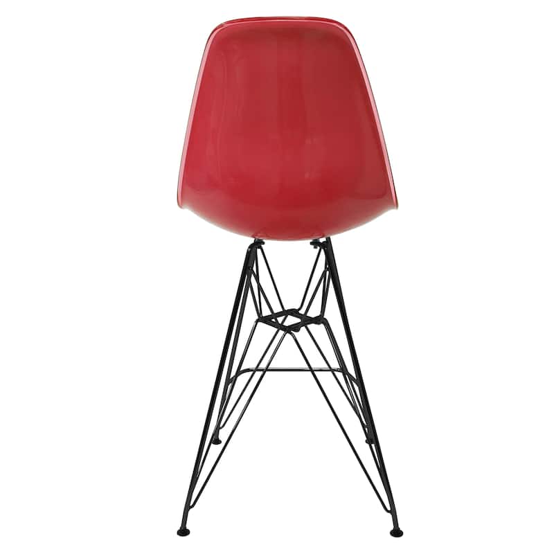 ABS Resin Barstool with Black Steel Base Cresco Series by LeisureMod