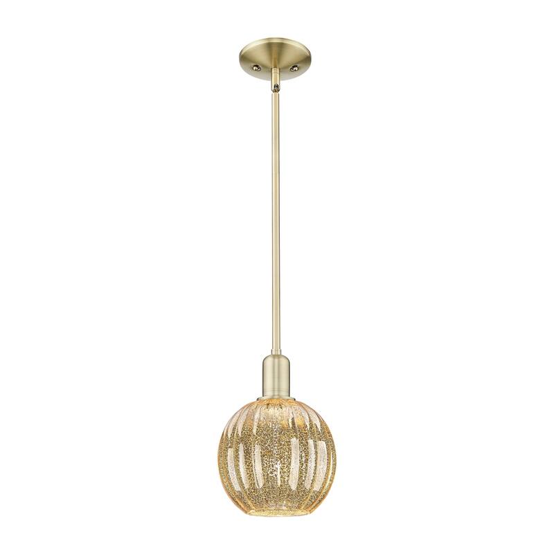 Innovations Lighting Downtown Urban - Preston - 1 Light 7" Globe Shade Stem Hung Mini Pendant