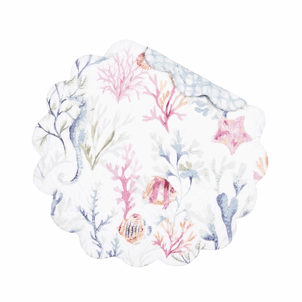 Nori Coral Round Single Placemat, 17"