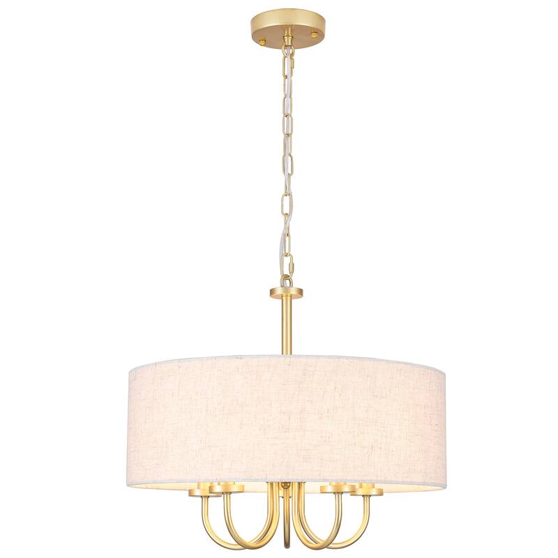 5-Light Modern Semi Flush Mount Ceiling Light for Dining Room Bedrooms Living Room - N/A
