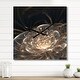 preview thumbnail 11 of 13, Designart 'Fractal Flower with Golden Rays' Oversized Floral Wall CLock 16 in. Wide x 16 in. High