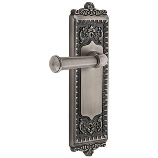 Grandeur Windsor Plate with Left Handed Portofino Lever Single Dummy Polished Brass