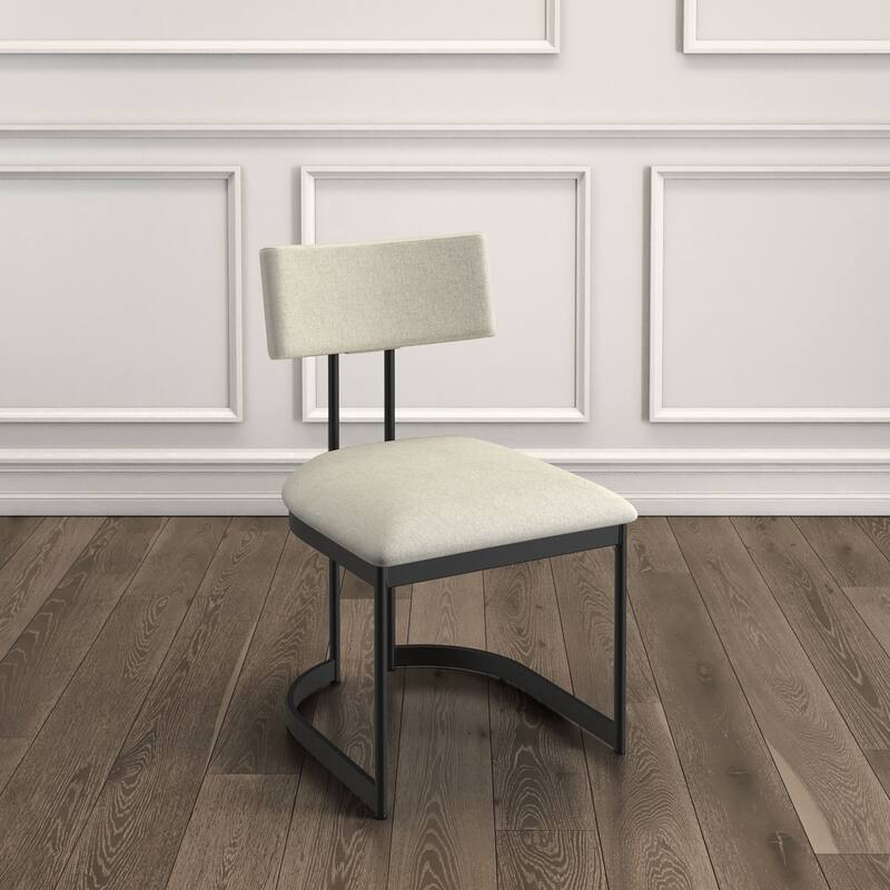 Amisco Lucio Upholstered Dining Chair with Metal Legs