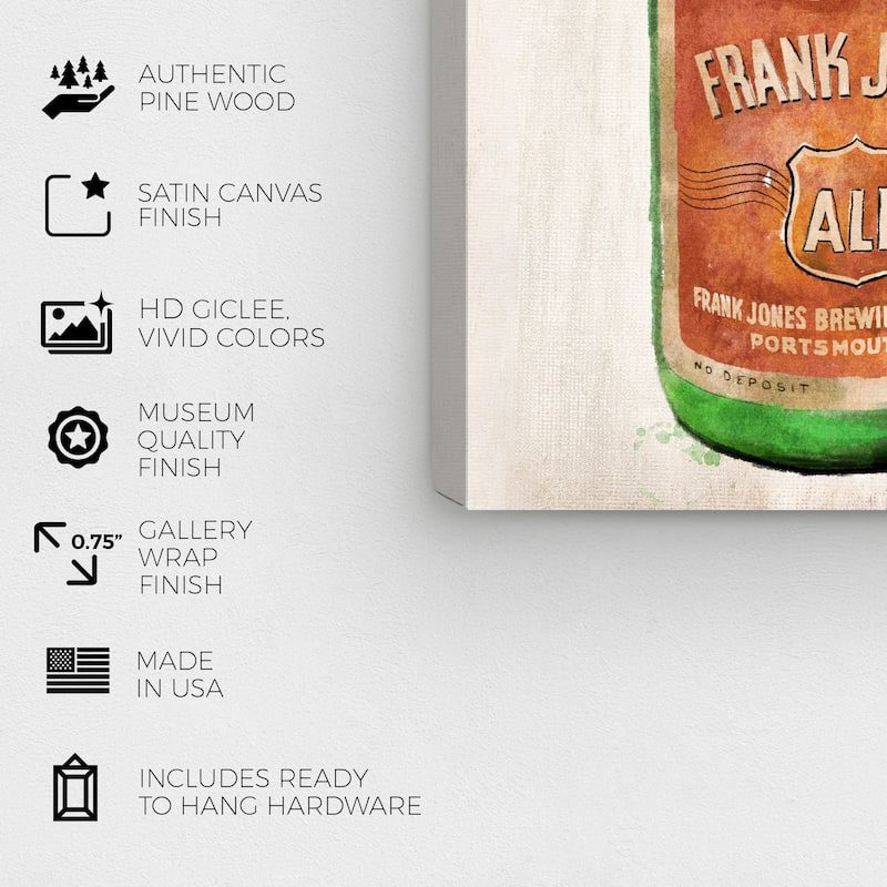 Wynwood Studio 'Frank Jones Ale' Drinks Wall Art Canvas Print Beer