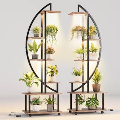 6 Tier 69.2" Tall Plant Stand Shelf with Grow Lights