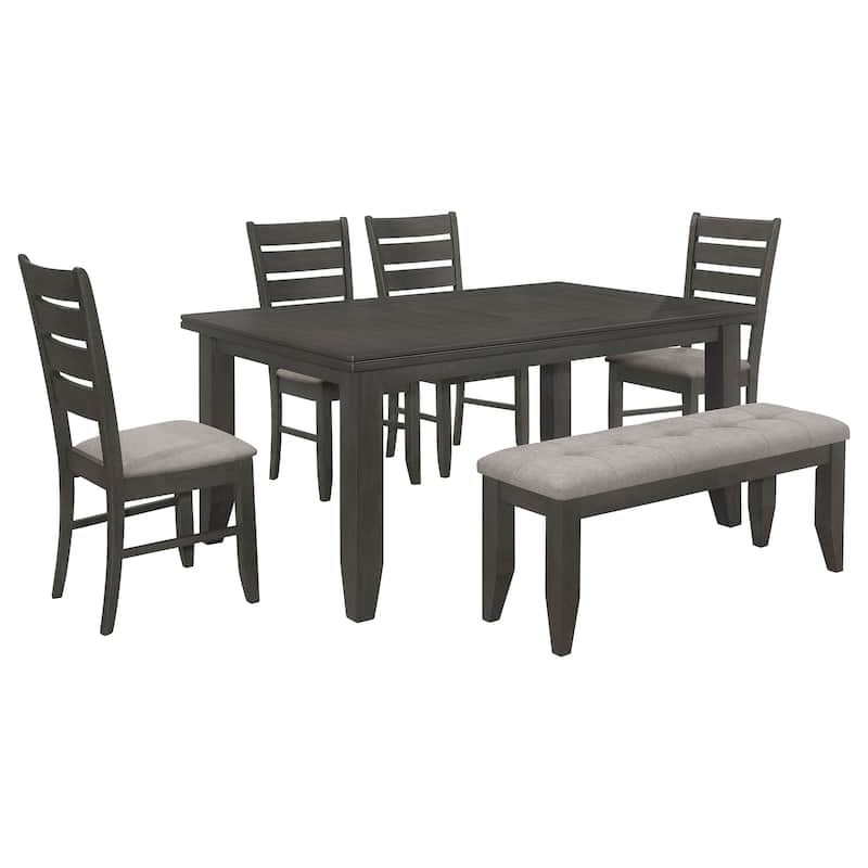 Dalila Rectangular Wood Frame Dining Table Set