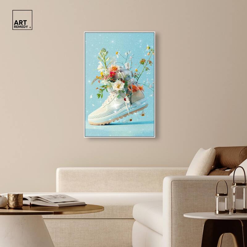 Light Sneaker Bouquet Canvas by Art Remedy