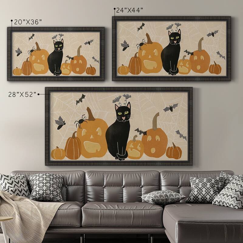 Pumpkin Patch Cats Collection D Premium Framed Canvas- Ready to Hang