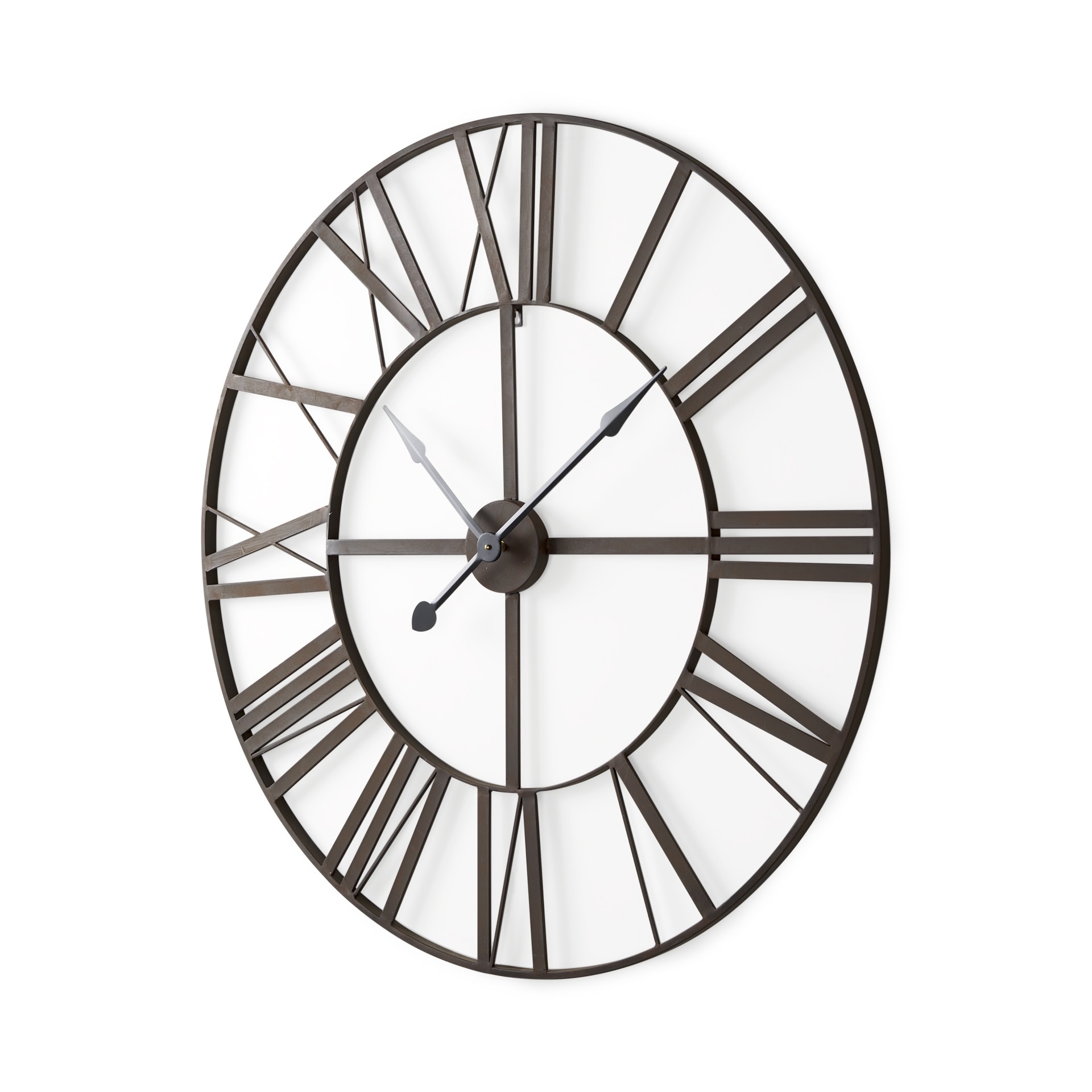Pender Matte Black Iron 40" Round Wall Clock - 39.9"W x 2.3"D x 39.9"H