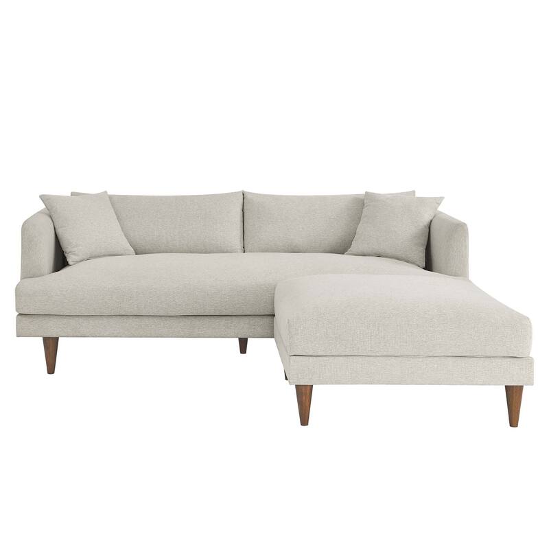 Zoya Down Filled Overstuffed Sofa and Ottoman Set