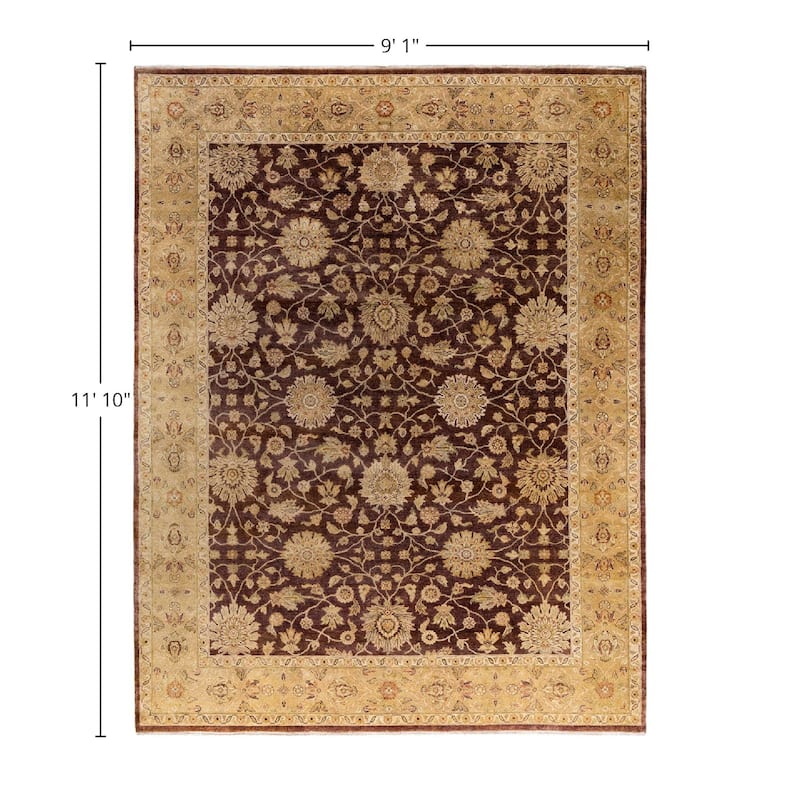 Oushak One-of-a-Kind Handmade Area Rug, Red - 9' 1" x 11' 10"