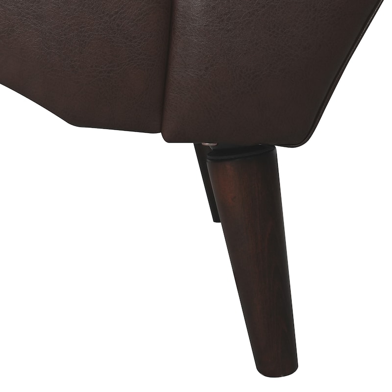 GDFStudio - Indoor Chaise Lounge Accent Chair with Pillow, Solid Wood Legs & Tufted Back for Living Room Bedroom