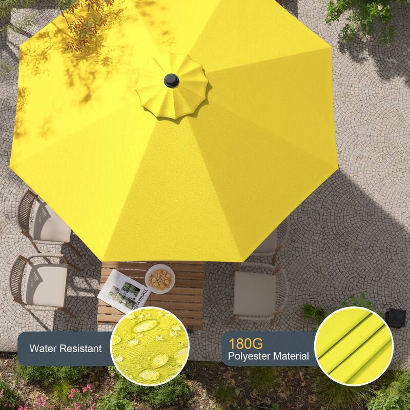 LIVOOSUN 9ft Patio Umbrella Outdoor Table Umbrella with Tilt and Crank