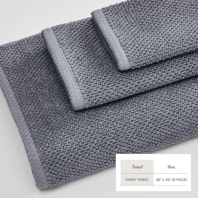 100% Cotton Acacia Collection Ultra Absorbant Popcorn Bath Towels