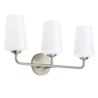 Celino Three-Light Bath & Vanity with White Glass - 23