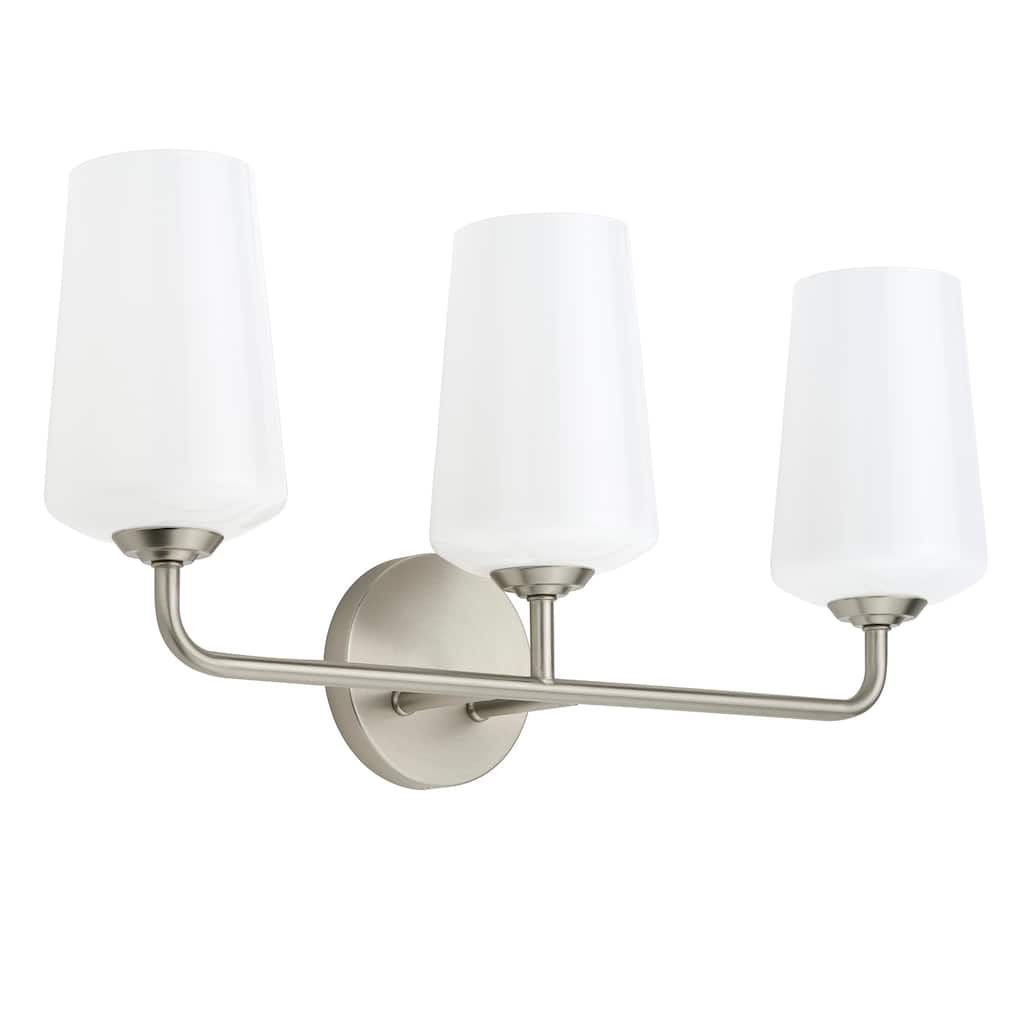 Celino Three-Light Bath & Vanity with White Glass - 23