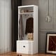 preview thumbnail 22 of 48, Combo Entryway Hall Trees Storage Bench Closet Organizer Clothes Rack 27.7"W*17.7"D