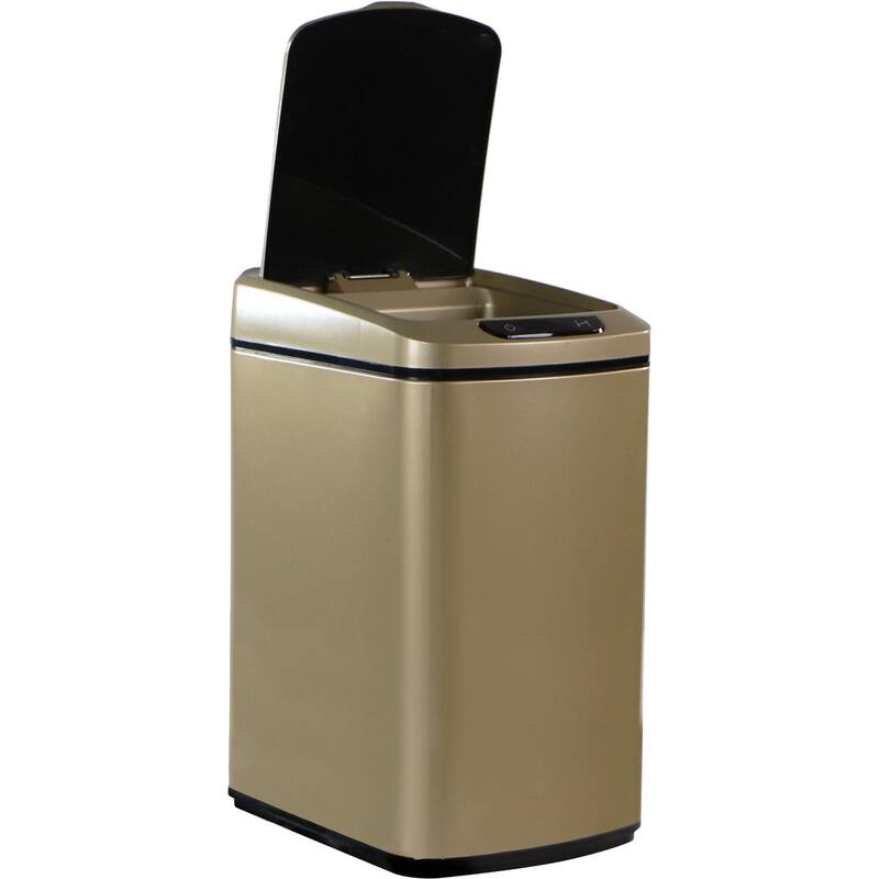 Hanover 9-Liter / 2.3-Gallon Trash Can with Sensor Lid in Gold
