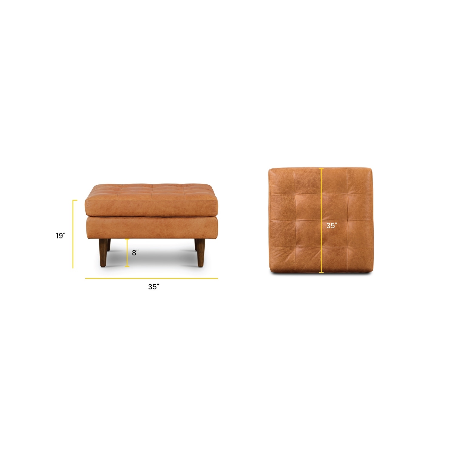 Poly and outlet bark napa ottoman