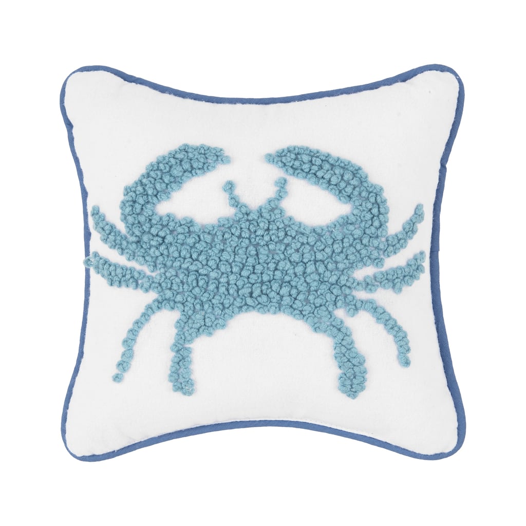 Crab French Knot Throw Pillow