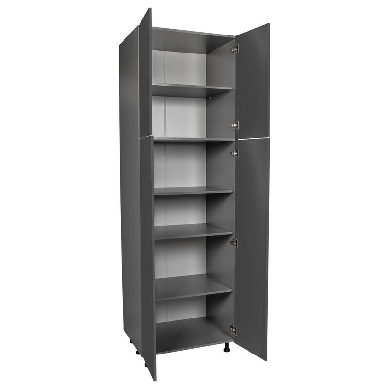 36" x 96" Utility Cabinet-Four Door-Grey - 36 x 96 x 23 3/8