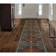 preview thumbnail 8 of 6, Noori Rug Fine Vintage Distressed Churchil Navy/Red Runner - 2'7" x 13'9"