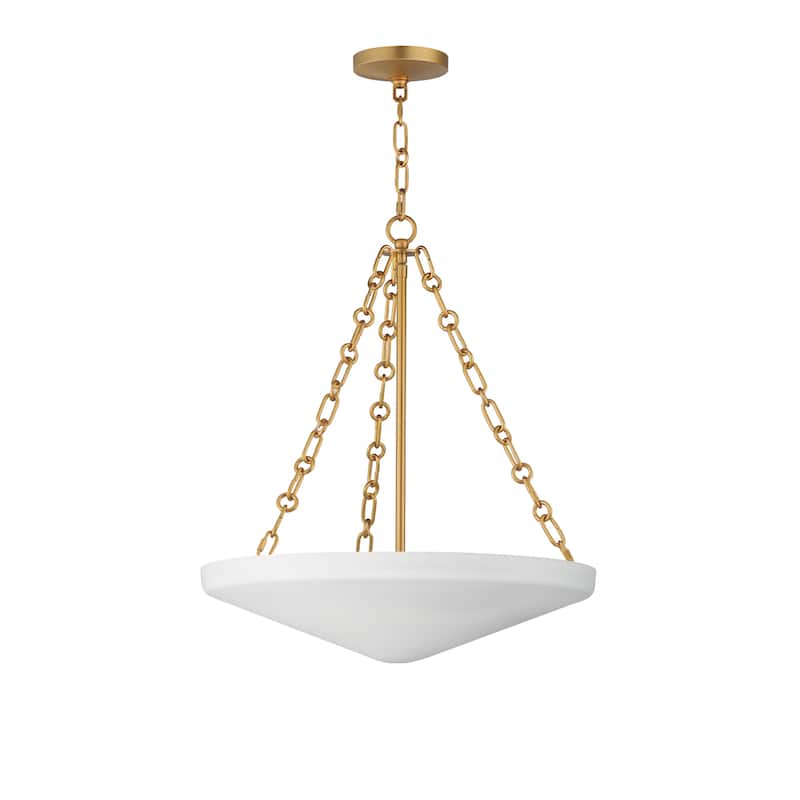 Maxim 22454WT Artemis 4 Light 20" Wide Pendant - Natural Aged Brass