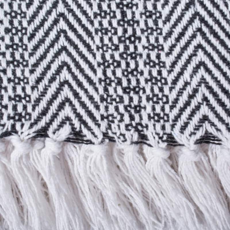 DII Herringbone Stripe Decorative Throw