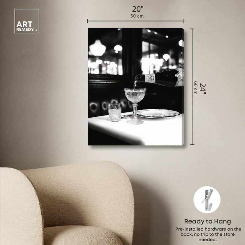 Sparkling in Monochrome II Canvas by Art Remedy, Gallery Wrapped