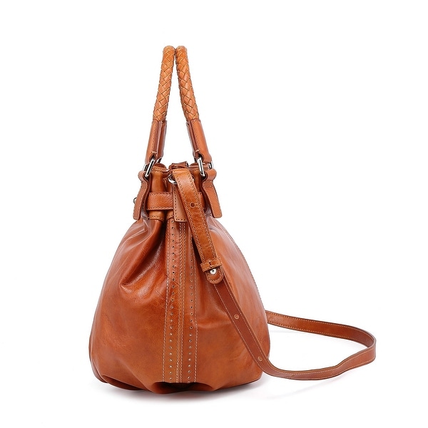 leather bucket tote